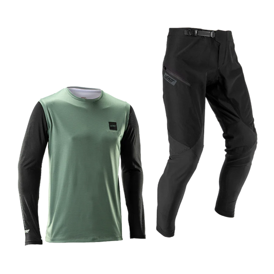 Kit Maillot + Pantalon LEATT MTB GRAVITY 1.0 Noir/Vert