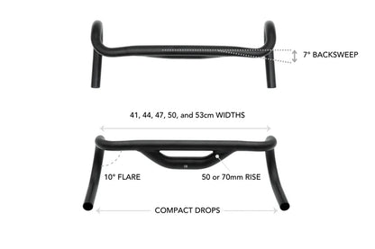 Cintre Gravel REDSHIFT Top Shelf 10° Flare Rise 50mm