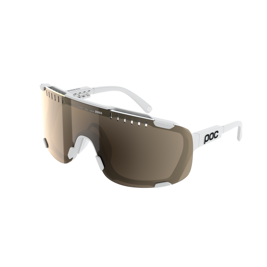 Lunettes POC DEVOUR MID Blanc Verre Clarity Trail Partly Sunny Silver