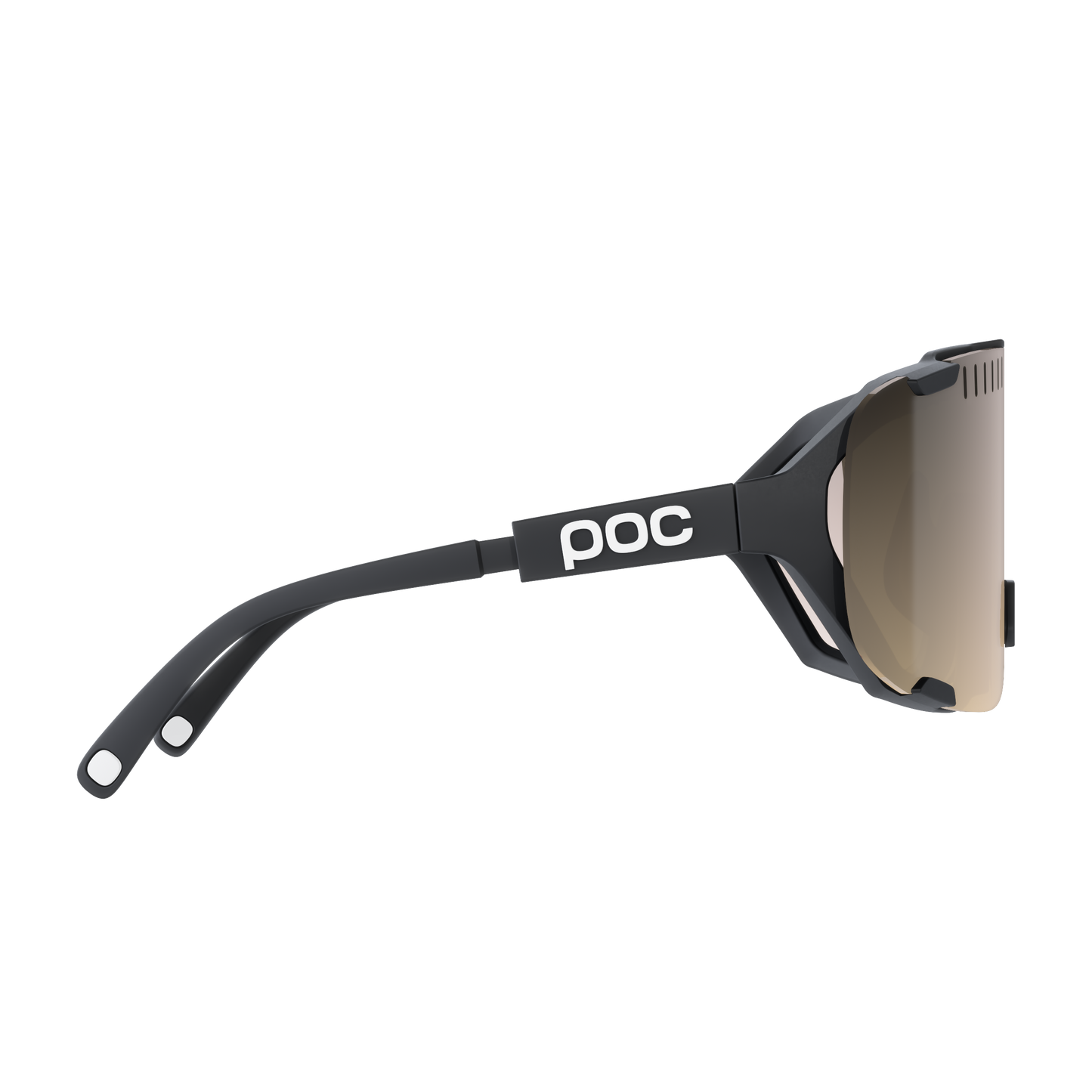 Lunettes POC DEVOUR MID Noir Verre Clarity Trail Partly Sunny Silver