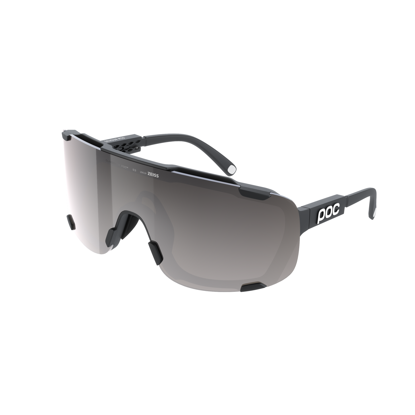 Lunettes POC DEVOUR MID + Noir Verre Clarity Road Sunny Silver