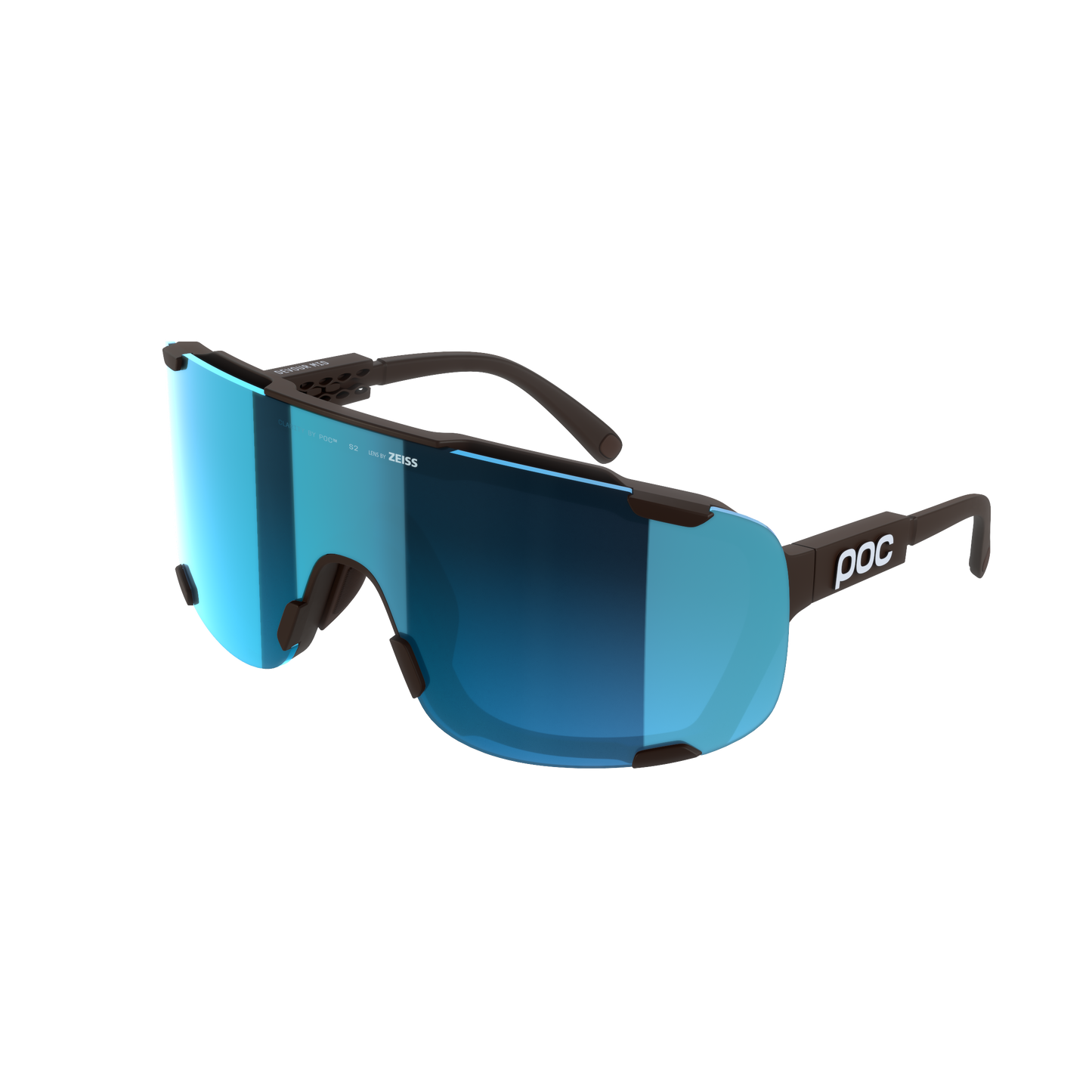 Lunettes POC DEVOUR MID Marron Verre Clarity Universal Sunny Turquoise