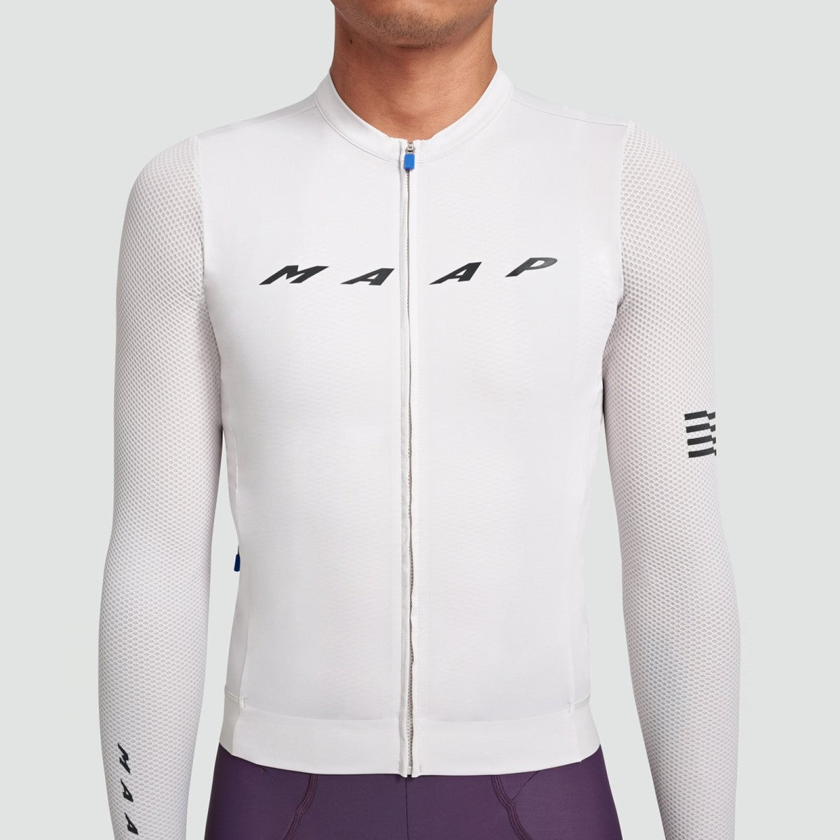 Maillot MAAP EVADE PRO BASE LS 2.0 Manches Longues Blanc