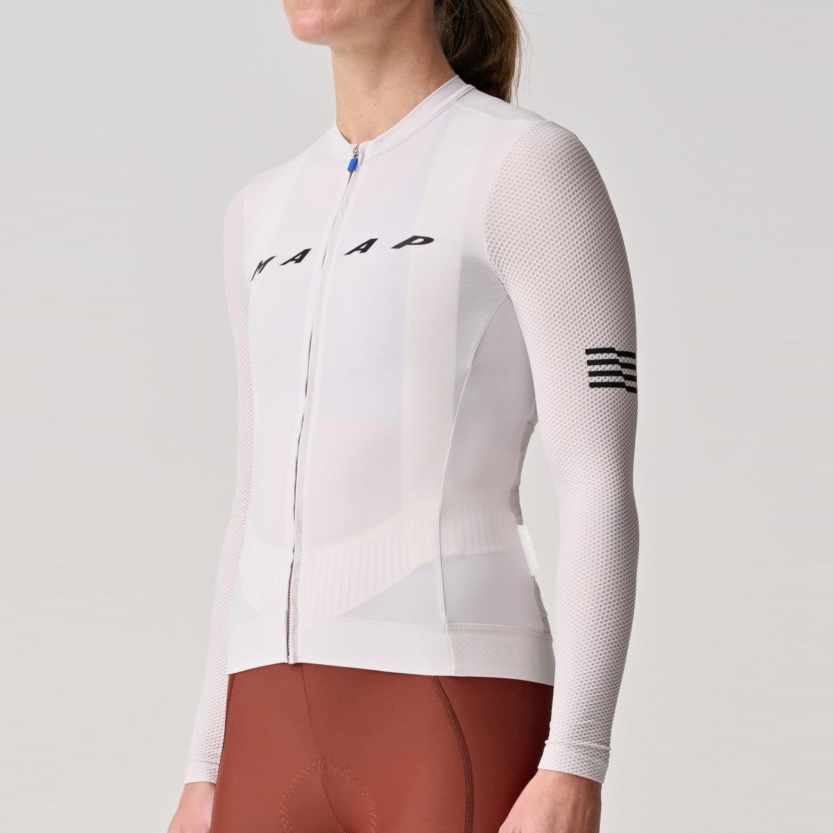 Maillot MAAP EVADE PRO BASE LS 2.0 Femme Manches Longues Blanc