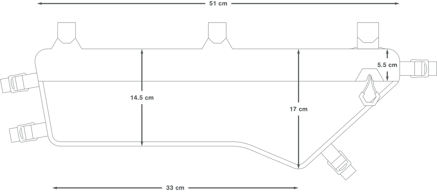 Sacoche de Cadre APIDURA EXPEDITION FRAME PACK 5.3 L Noir