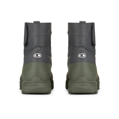 Chaussures VTT CRANKBROTHERS MALLET TRAIL SPEEDLACE SEAL Gris/Vert - vue arrière