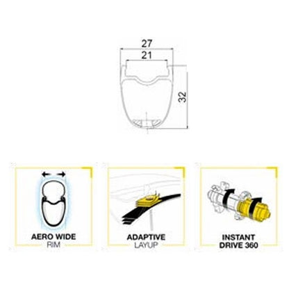 Paire de Roues MAVIC COSMIC SL 32 DISC Tubeless Ready (Center Lock) 2025