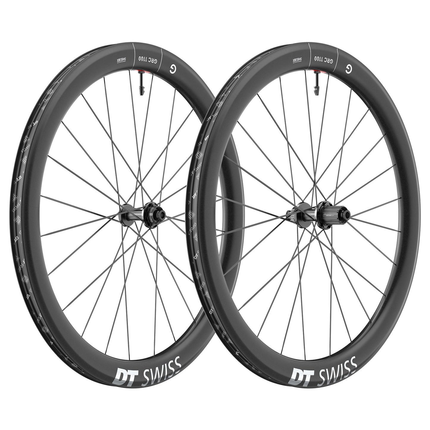 Paire de roues DT SWISS GRC 1100 DICUT 50 DISC Tubeless Ready (Center Lock)