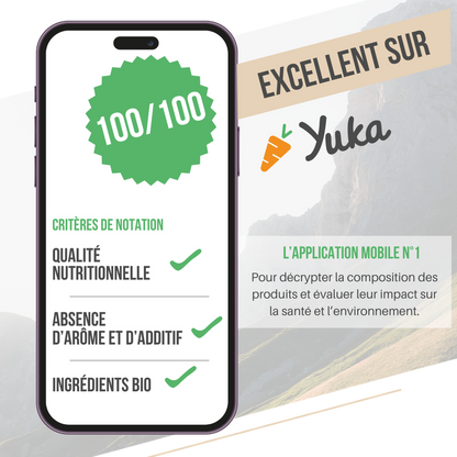 Purée Energétique BAOUW Bio Recette aux Fruits Poire/Pomme/Menthe (90g)