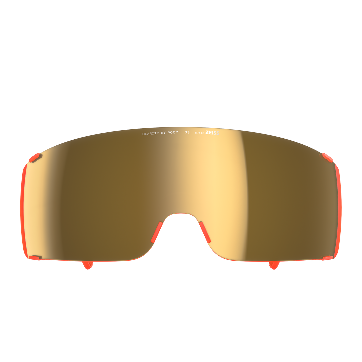 Lunettes POC PROPEL Fluorescent Orange Translucide Verre Clarity Road Sunny Gold