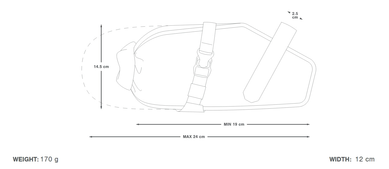 Sacoche de Selle APIDURA RACING SADDLE PACK 3 L Noir