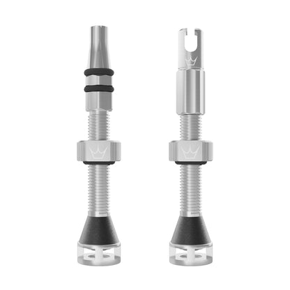 Valves Tubeless PEATY'S HOLESHOT FAST FLOW 60mm (x2) Argent