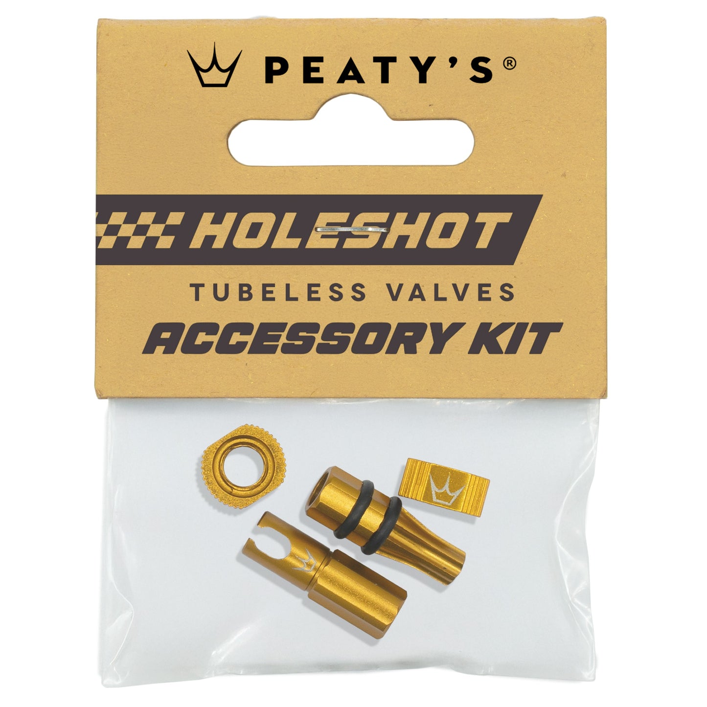 Kit Bouchons et Ecrous de Valves PEATY'S HOLESHOT FAST FLOW Or