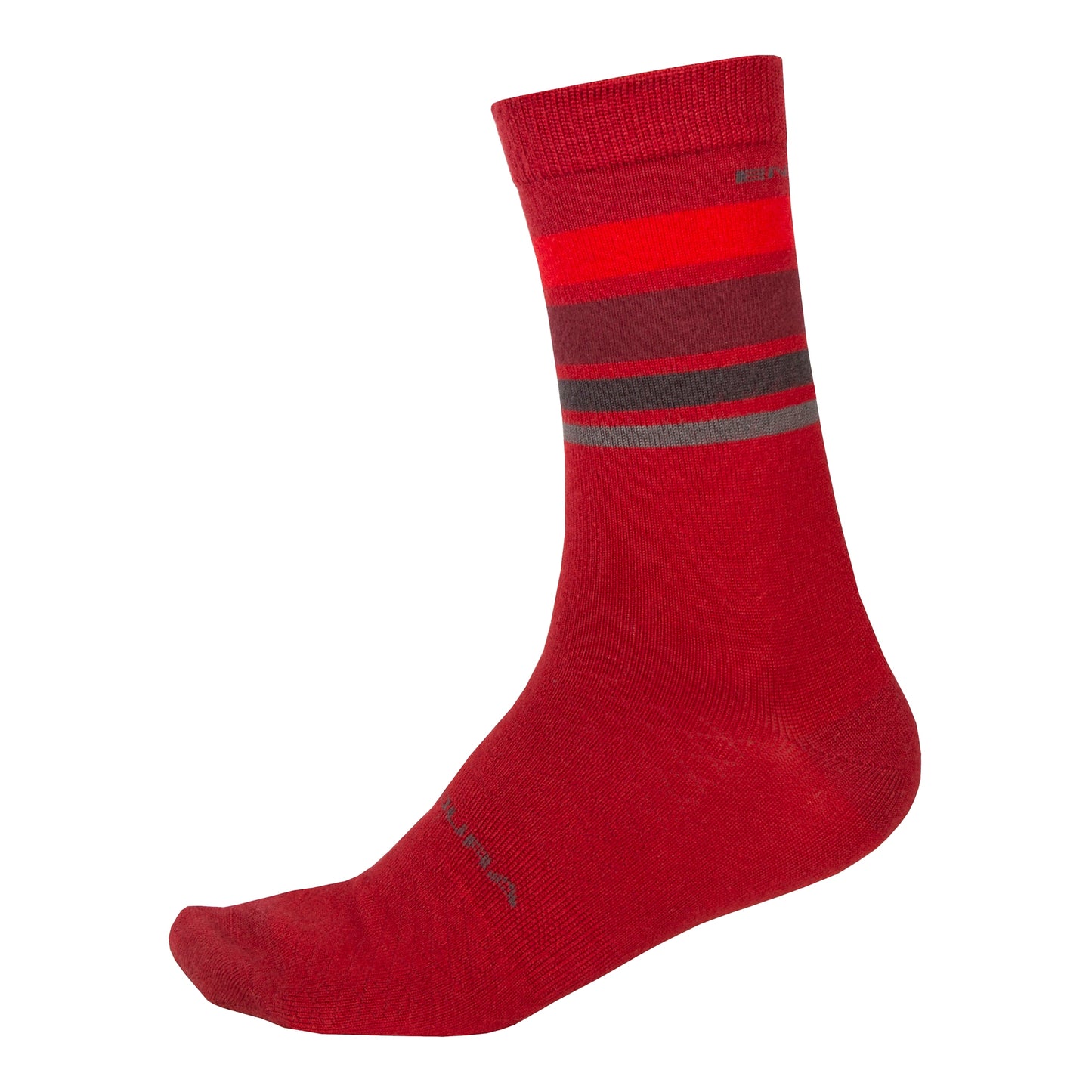 Chaussettes ENDURA BAABAA MERINO STRIPE Rouge