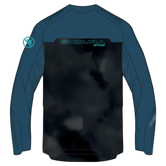 Maillot ENDURA MT500 BURNER Manches Longues Bleu 2025