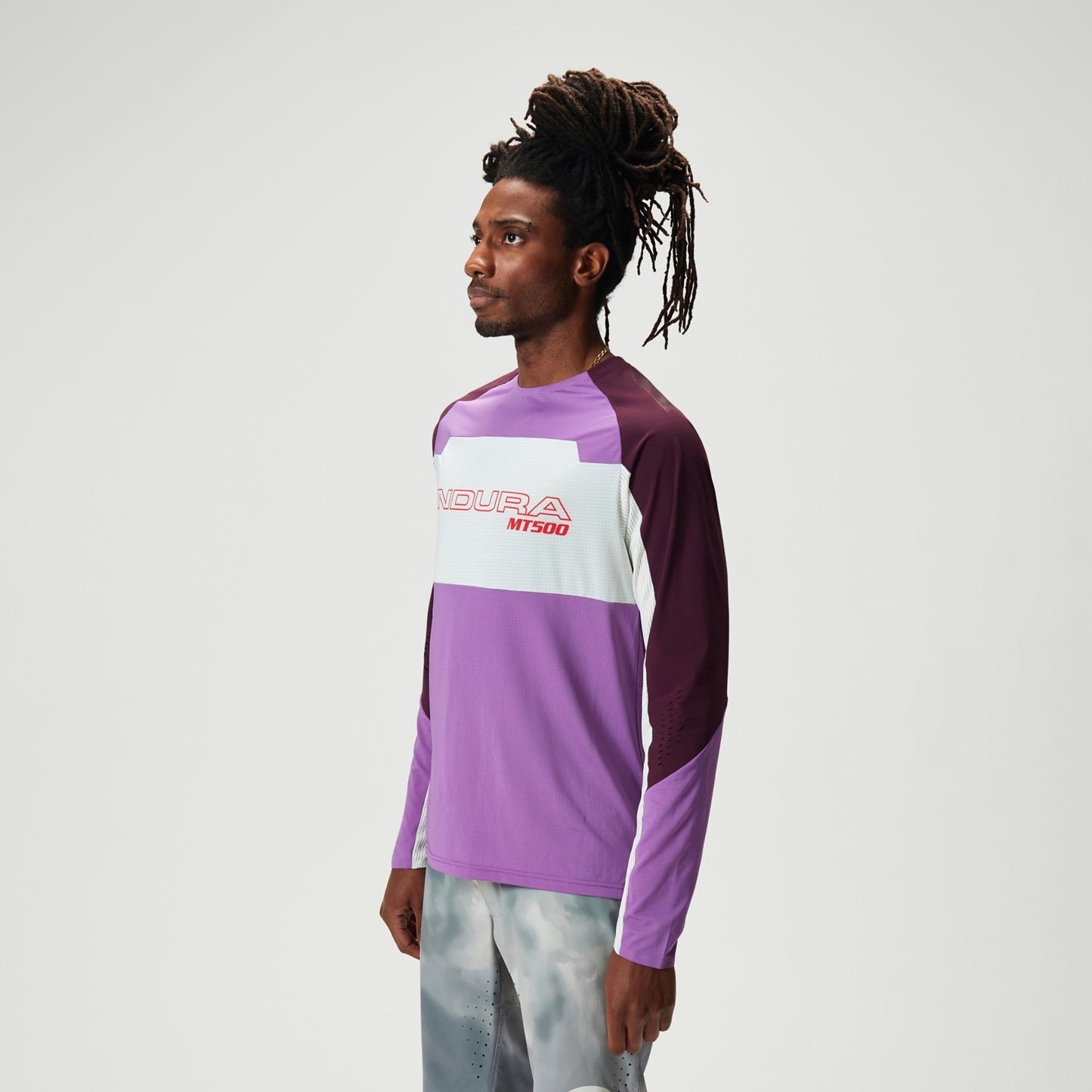 Maillot ENDURA MT500 BURNER LITE Manches Longues Violet