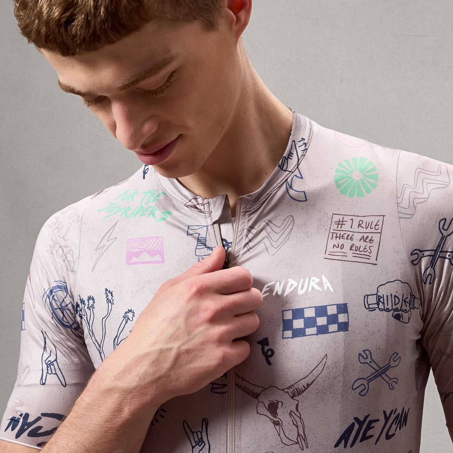 Maillot ENDURA PRO SL PRINT Manches Courtes Titanium