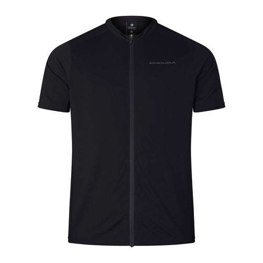 Maillot ENDURA LOOP ZIPPED Manches Courtes Noir