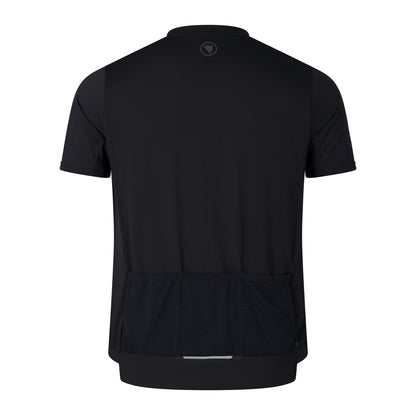 Maillot ENDURA LOOP ZIPPED Manches Courtes Noir