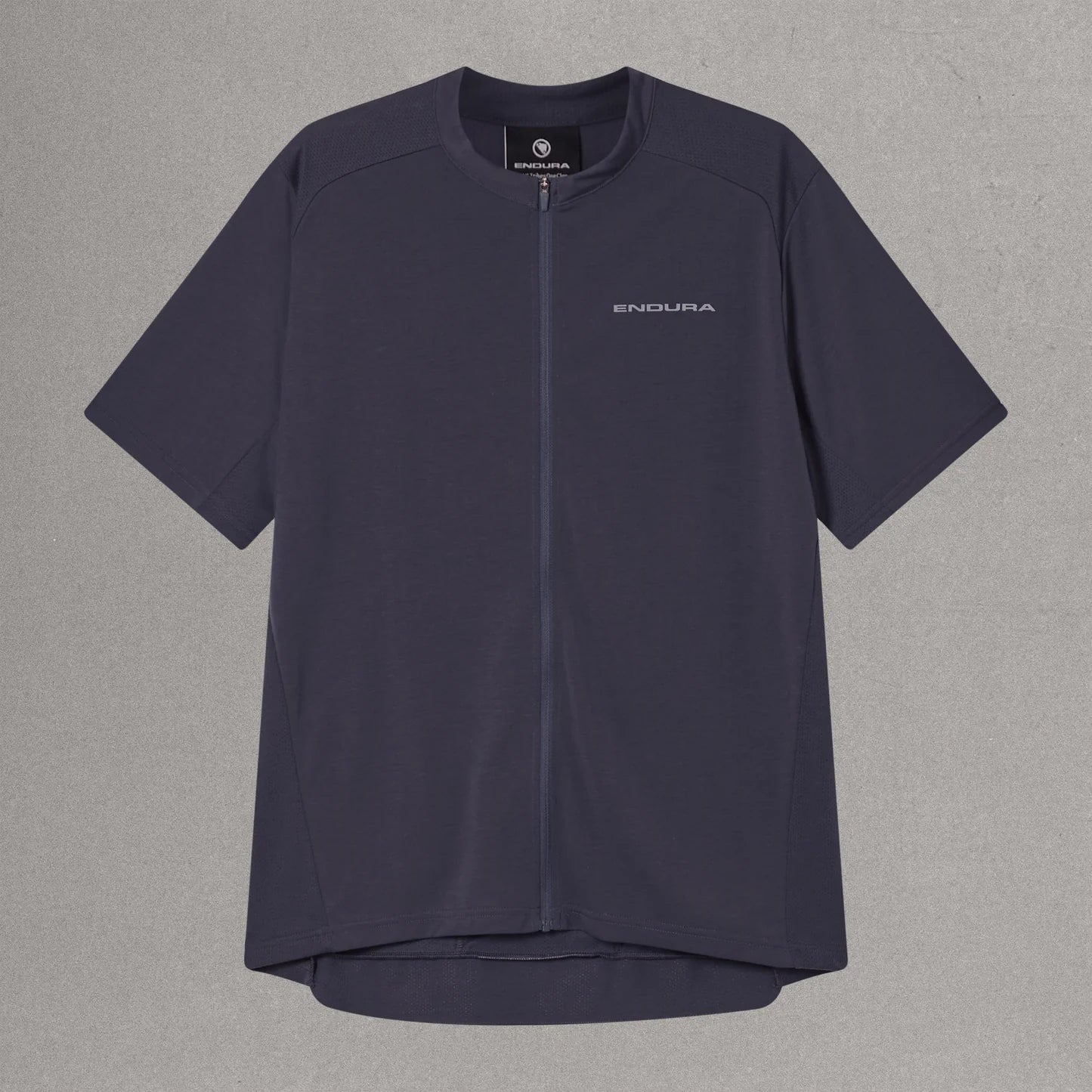 Maillot ENDURA LOOP ZIPPED Manches Courtes Carbon Gris