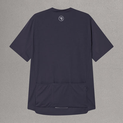 Maillot ENDURA LOOP ZIPPED Manches Courtes Carbon Gris