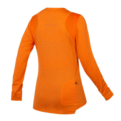 Maillot ENDURA SINGLETRACK Femme Manches Longues Orange