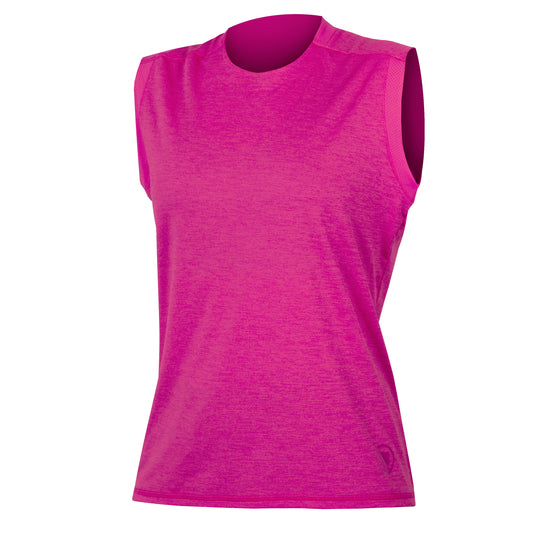 Maillot ENDURA SINGLETRACK Femme Sans Manches Rose 2025