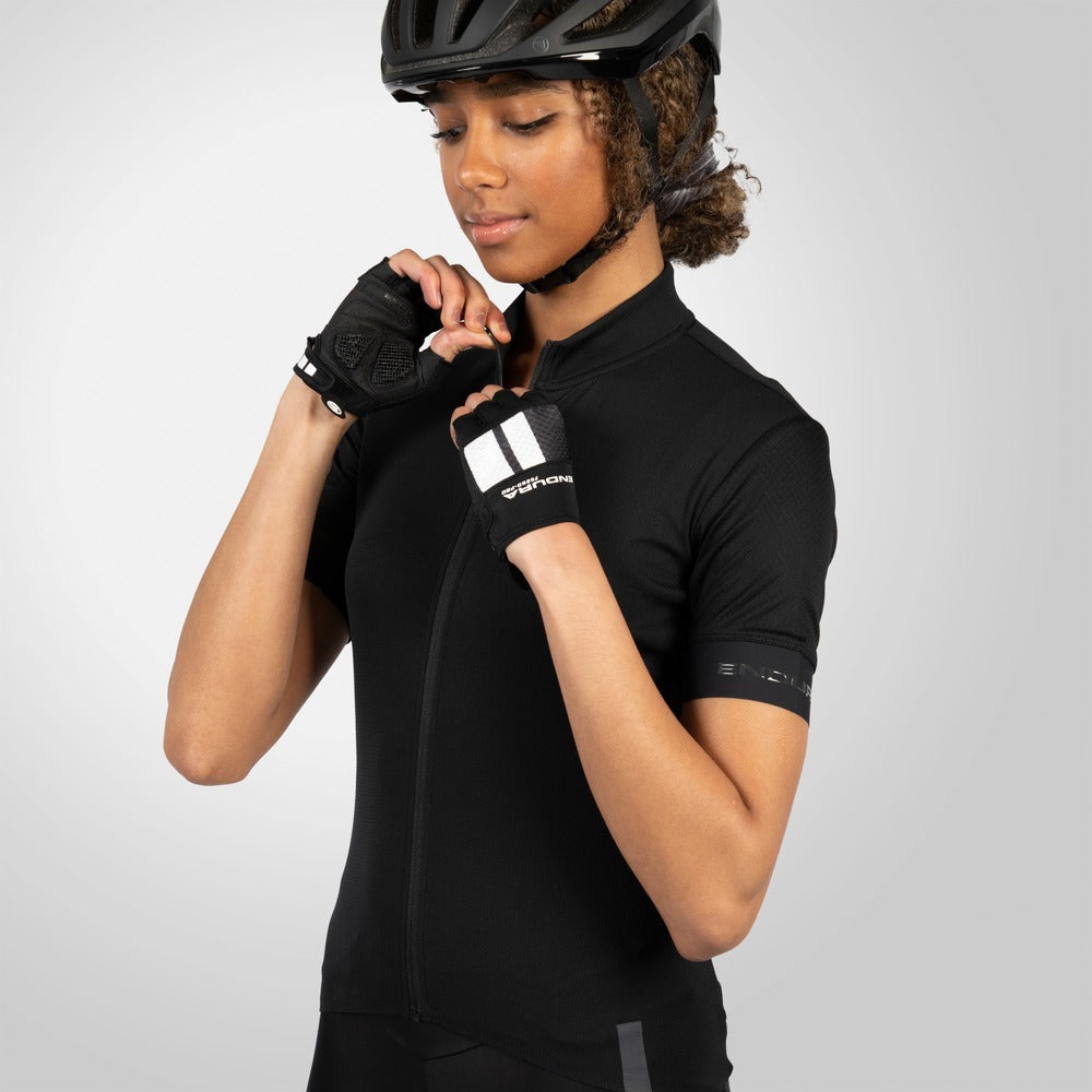 Maillot ENDURA FS260 Femme Manches Courtes Noir 2025