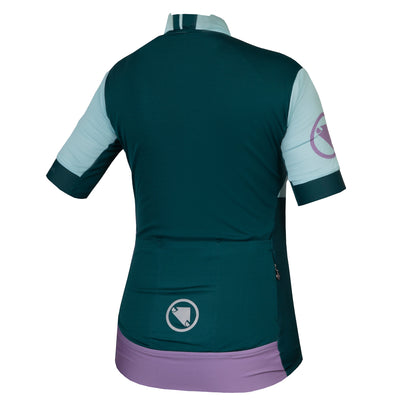 Maillot ENDURA FS260 PRINT Femme Manches Courtes Vert/Violet