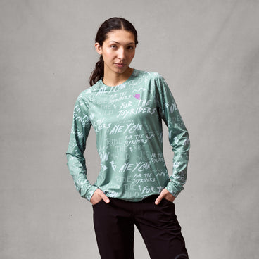 Maillot ENDURA SINGLETRACK PRINT Manches Longues Femme Sage Green