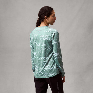 Maillot ENDURA SINGLETRACK PRINT Manches Longues Femme Sage Green