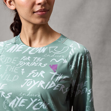 Maillot ENDURA SINGLETRACK PRINT Manches Longues Femme Sage Green