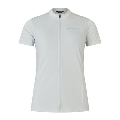 Maillot ENDURA LOOP ZIPPED Manches Courtes Femme Gris