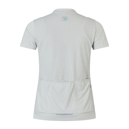 Maillot ENDURA LOOP ZIPPED Manches Courtes Femme Gris