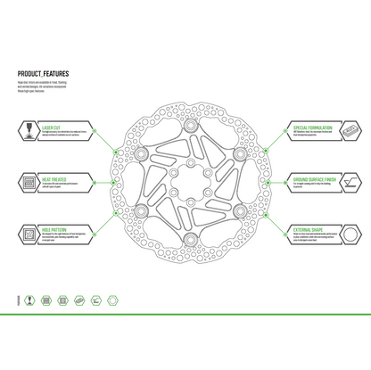 Disque Flottant HOPE X2/E4/V4 6 Trous Orange