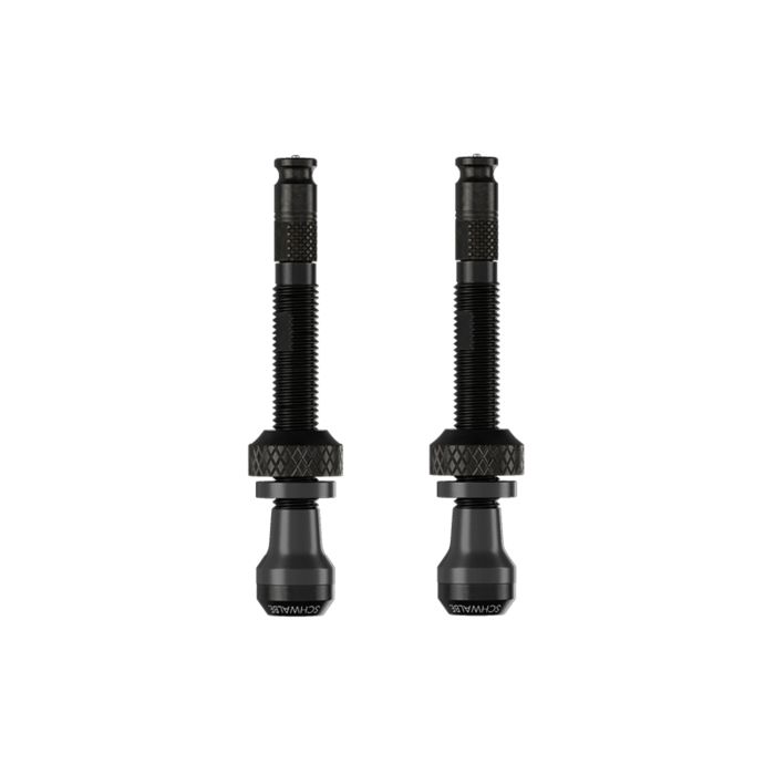 Lot de 2 Valves Tubeless SCHWALBE CLIK VALVE 80mm Noir