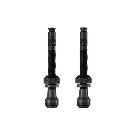 Lot de 2 Valves Tubeless SCHWALBE CLIK VALVE 80mm Noir