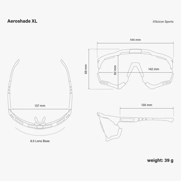 Lunettes SCICON AEROSHADE XL Noir Iridium Bleu