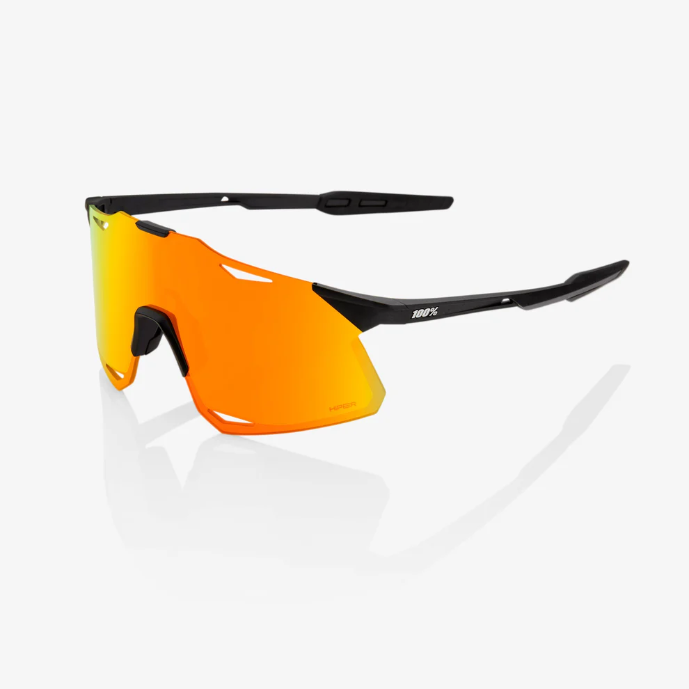 Lunettes 100% HYPERCRAFT Noir Matt Hiper Red Mirror