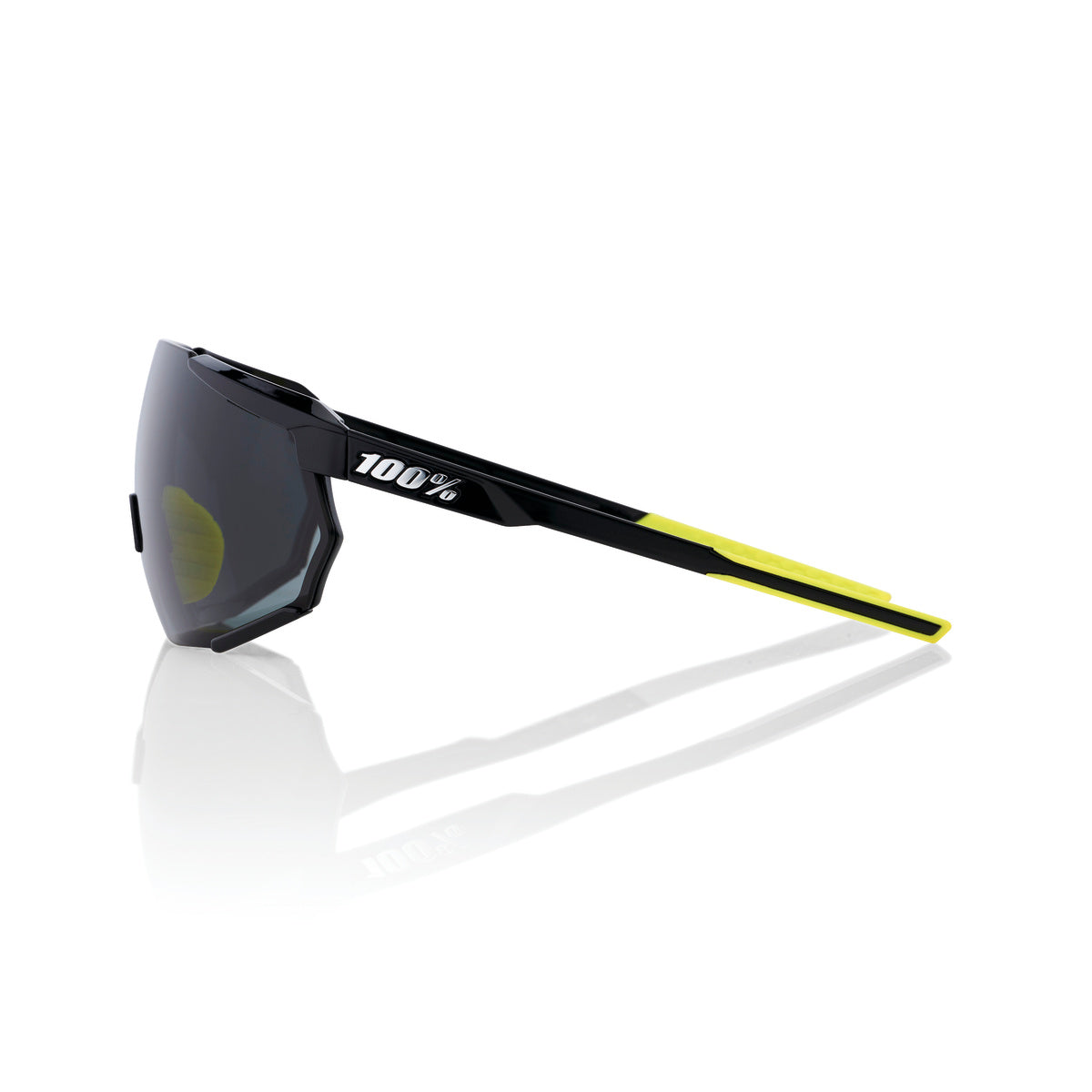 Lunettes 100% RACETRAP 3.0 Noir Brillant Smoke Lens