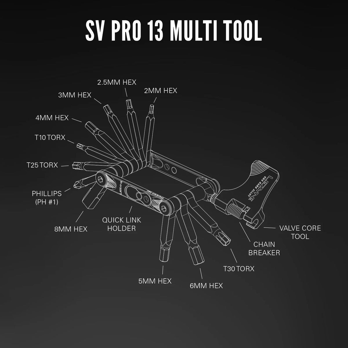 Multi-Outils LEZYNE SV PRO 13 Argent
