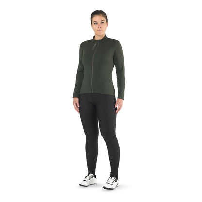 Maillot MAVIC AKSIUM THERMO Femme Manches Longues Vert