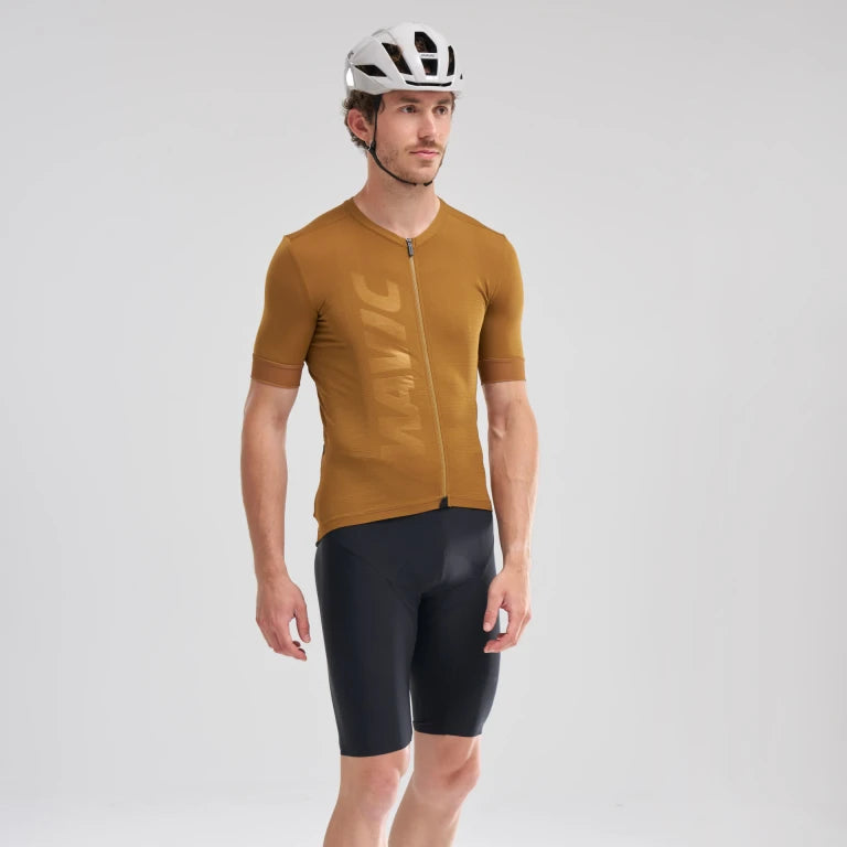Maillot MAVIC AKSIUM Manches Courtes Marron
