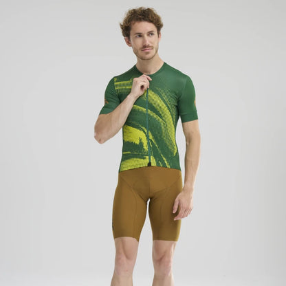Maillot MAVIC AKSIUM GRAPHIC Manches Courtes Vert/Jaune