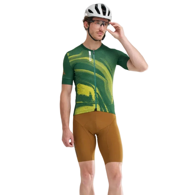 Maillot MAVIC AKSIUM GRAPHIC Manches Courtes Vert/Jaune