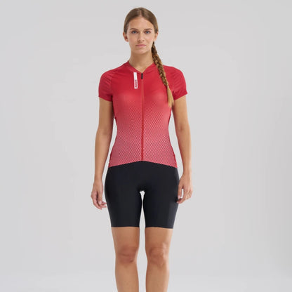 Maillot MAVIC AKSIUM Manches Courtes Femme Rouge