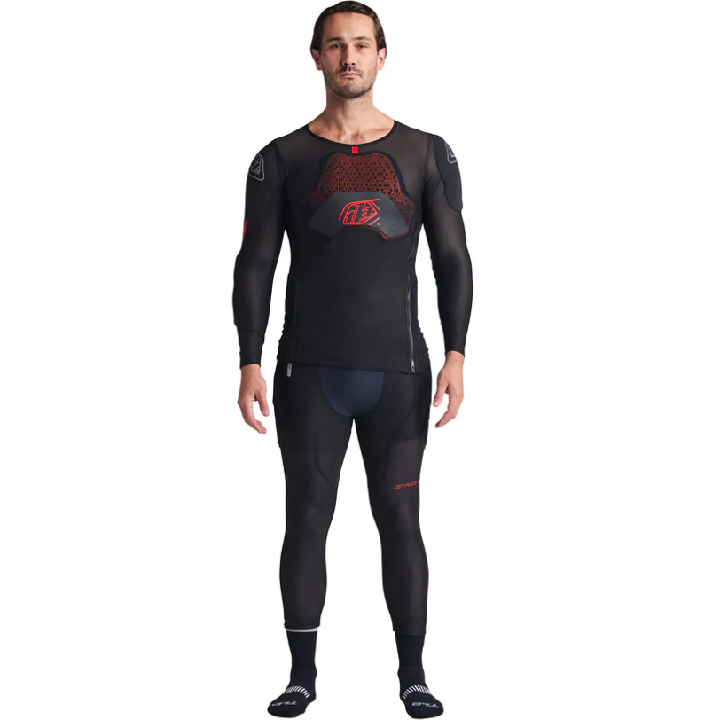 T-Shirt de Protection TROY LEE DESIGNS STAGE GHOST D3O Manches Longues Noir