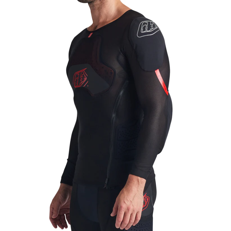 T-Shirt de Protection TROY LEE DESIGNS STAGE GHOST D3O Manches Longues Noir