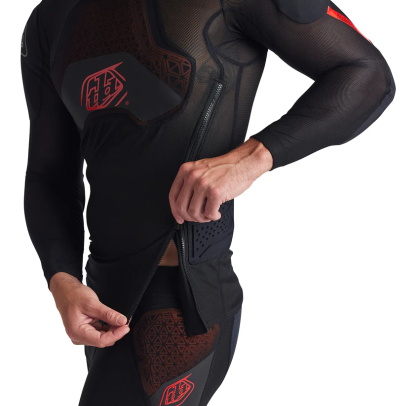 T-Shirt de Protection TROY LEE DESIGNS STAGE GHOST D3O Manches Longues Noir