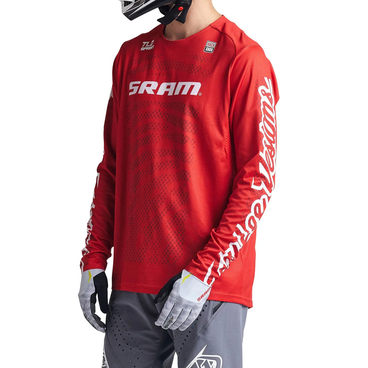 Maillot TROY LEE DESIGNS SPRINT SRAM  Manches Longues Rouge